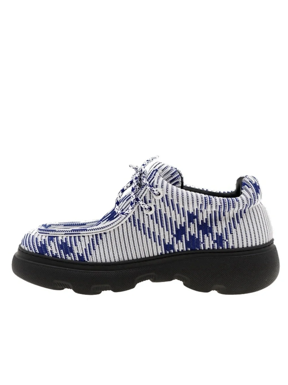 Burberry Men Lace-Up Creeper Shoes Salt Ip Check Size 11 US New